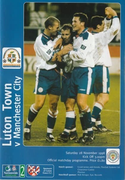 Luton Town v Manchester City  28-Nov-1998