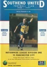 Southend United v Manchester City 29-Oct-1996