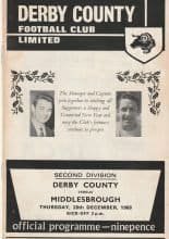 Derby County v Middlesbrough 26-Dec-1968