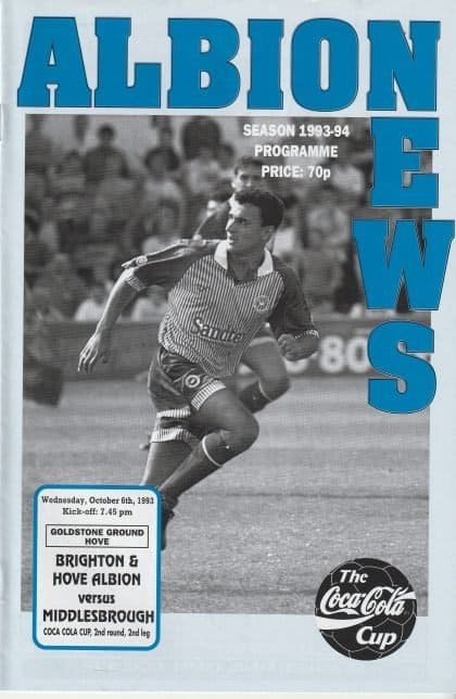 Brighton & Hove Albion v Middlesbrough 06-Oct-1993