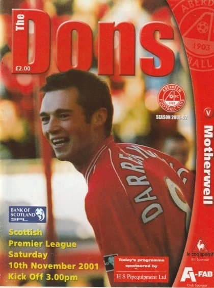 Aberdeen v Motherwell 10-Nov-2001