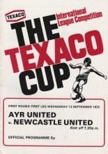 Ayr United v Newcastle United 13-Sep-1972