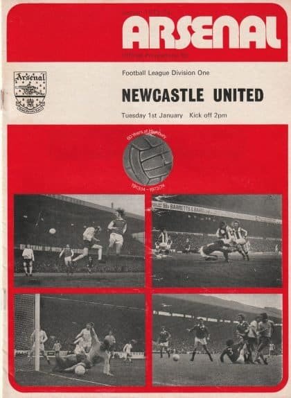 Arsenal v Newcastle United 01-Jan-1974