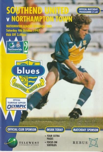 Southend United v Northampton Town 04-Oct-1997