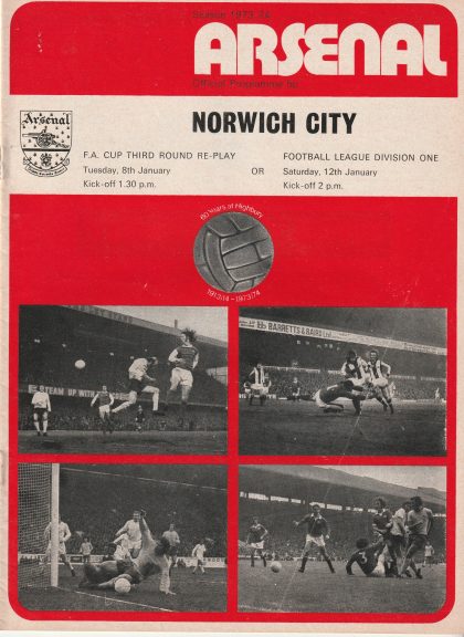 Arsenal v Norwich City 12-Jan-1974