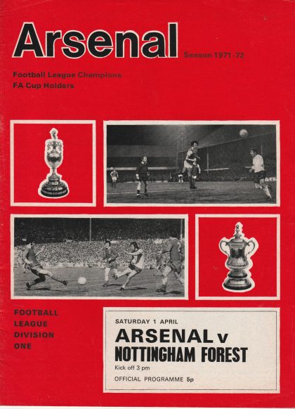 Arsenal v Nottingham Forest 01-Apr-1972