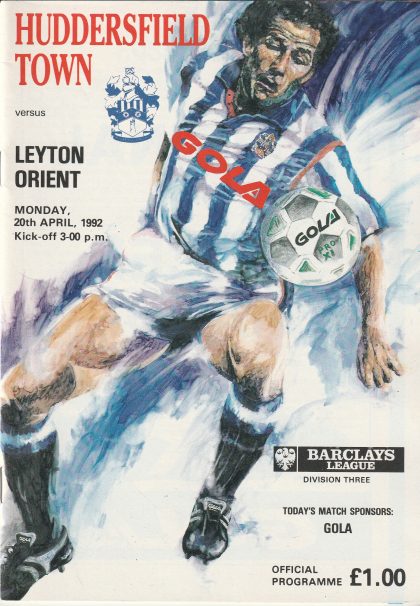 Huddersfield Town v Leyton Orient 20-Apr-1992