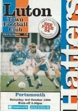 Luton Town v Portsmouth 03-Oct-1992