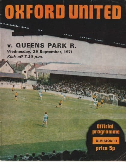 Oxford United v Queens Park Rangers 29-Sep-1971