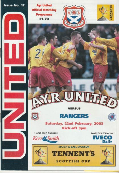 Ayr United v Glasgow Rangers   22-Feb-2003