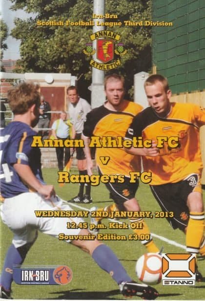 Annan Athletic v Glasgow Rangers 02-Jan-2013