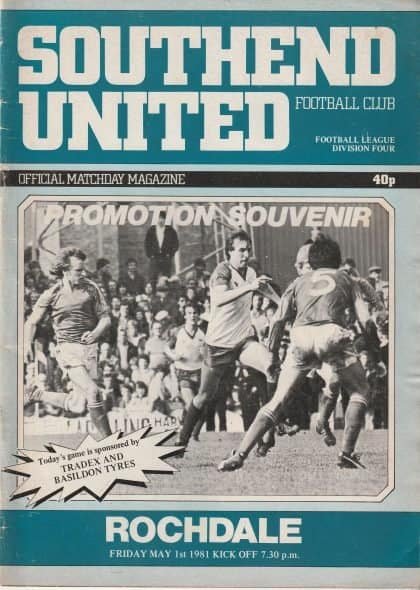Southend United v Rochdale 01-May-1981