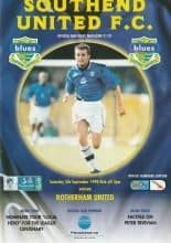 Southend United v Rotherham United 05-Sep-1998