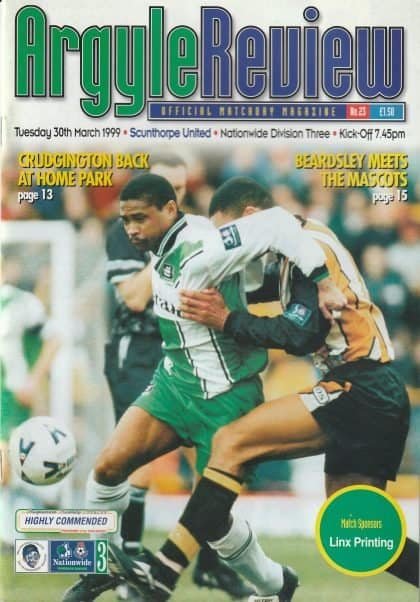 Plymouth Argyle v Scunthorpe United 30-Mar-1999
