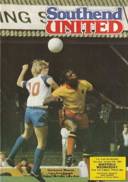 Southend United v Sheffield Wednesday 08-Jan-1983