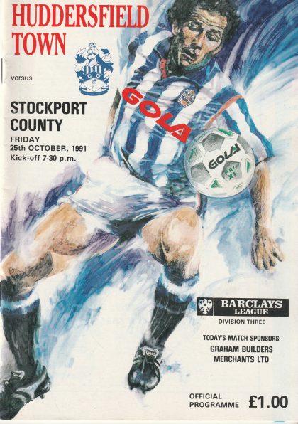 Huddersfield Town v Stockport County 25-Oct-1991