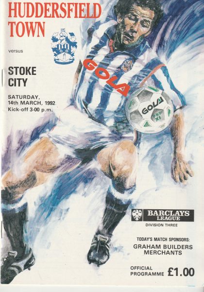 Huddersfield Town v Stoke City 14-Mar-1992