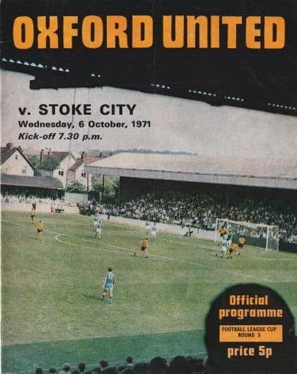 Oxford United v Stoke City 06-Oct-1971