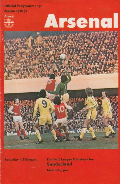 Arsenal v Sunderland 05-Feb-1977