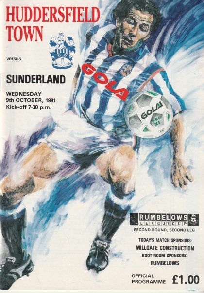 Huddersfield Town v Sunderland 09-Oct-1991