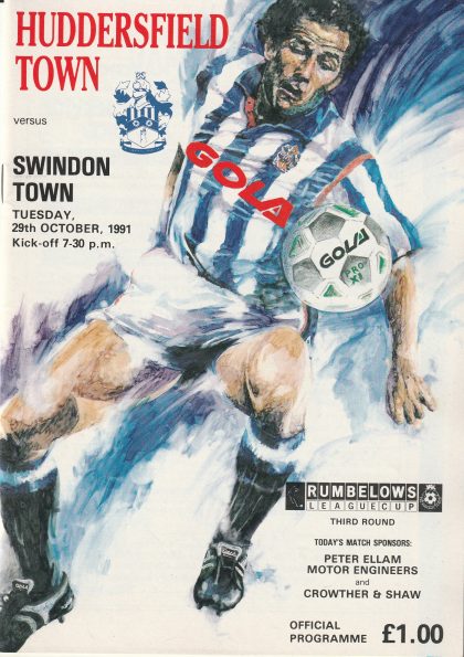 Huddersfield Town v Swindon Town 29-Oct-1991