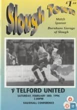 Slough Town v Telford United 03-Feb-1996