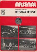 Arsenal v Tottenham Hotspur 16-Feb-1974