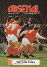 Arsenal v West Ham United 26-Oct-1974