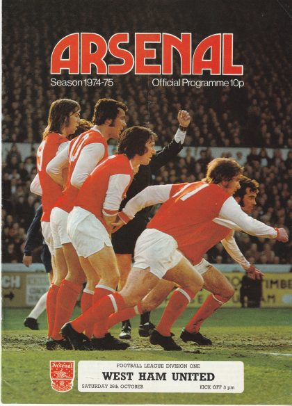 Arsenal v West Ham United 26-Oct-1974