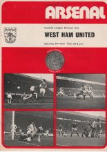 Arsenal v West Ham United 06-Apr-1974