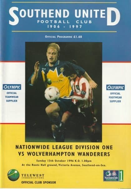 Southend United v Wolverhampton Wanderers 13-Oct-1996
