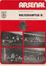 Arsenal v Wolverhampton Wanderers 04-Dec-1973