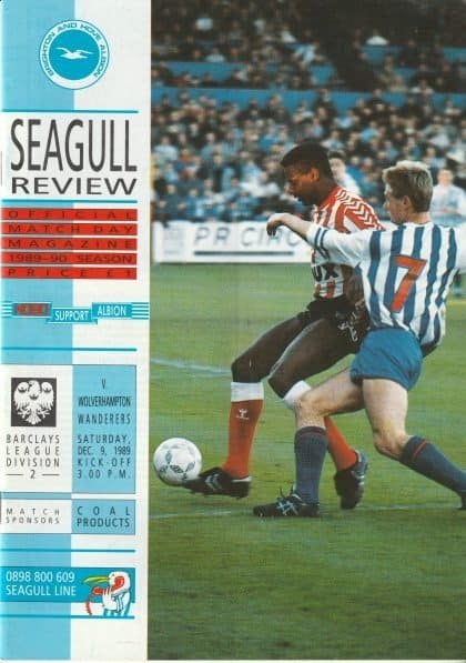 Brighton & Hove Albion v Wolverhampton Wanderers 09-Dec-1989