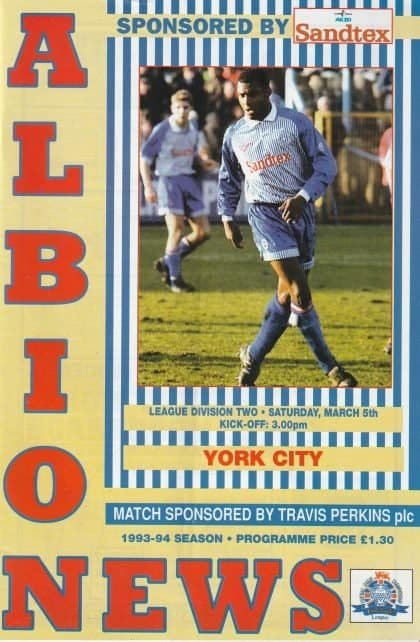 Brighton & Hove Albion v York City 05-Mar-1994