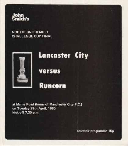 Lancaster City v Runcorn 29-Apr-1980