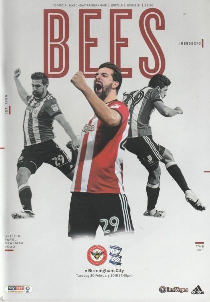 Brentford v Birmingham City 20-Feb-2018