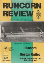 Runcorn v Boston United 20-Feb-1982
