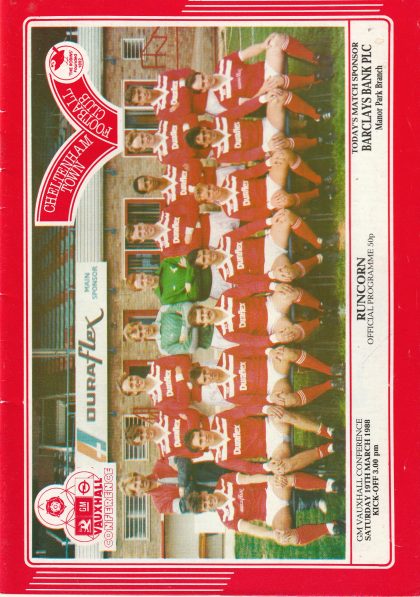 Cheltenham Town v Runcorn 19-Mar-1988