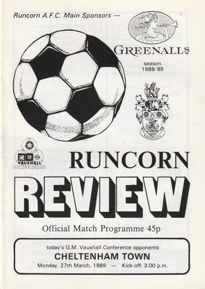 Runcorn v Cheltenham Town 27-Mar-1989