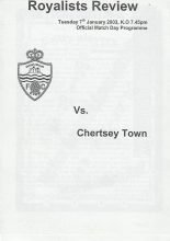 Windsor & Eton v Chertsey Town 07-Jan-2003