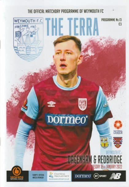 Weymouth v Dagenham & Redbridge 25-Jan-2022
