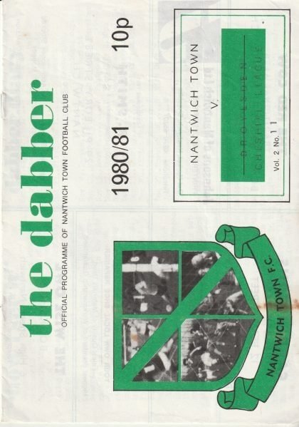 Nantwich Town v Droylsden 22-Nov-1980