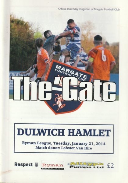 Margate v Dulwich Hamlet 21-Jan-2014
