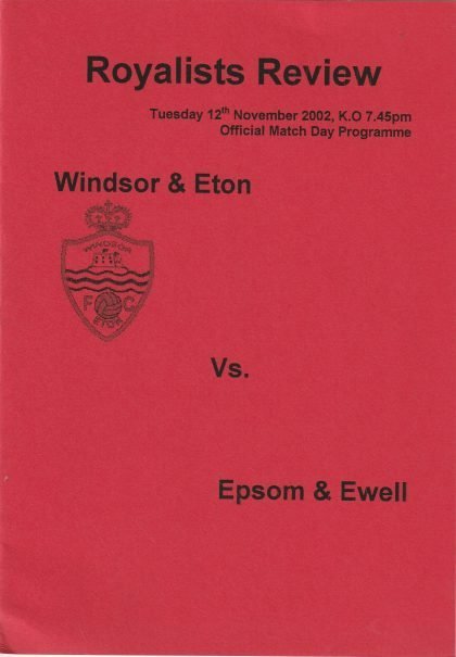 Windsor & Eton v Epsom & Ewell 12-Nov-2002