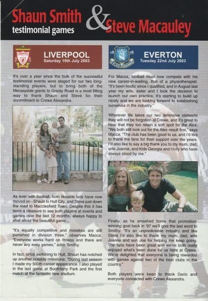 Crewe Alexandra v Everton 22-Jul-2003