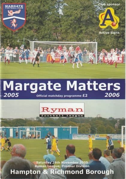 Margate v Hampton & Richmond Borough  26-Nov-2005