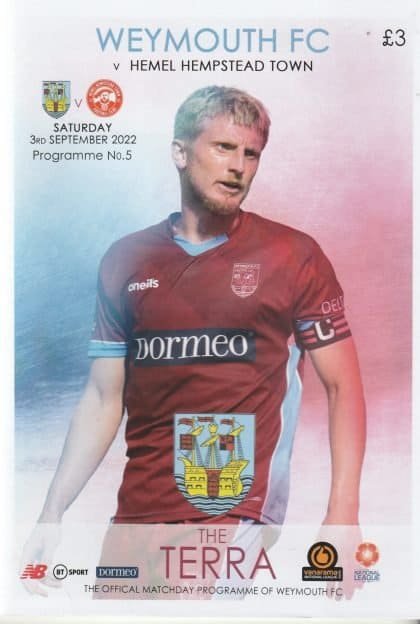 Weymouth v Hemel Hempstead Town 03-Sep-2022