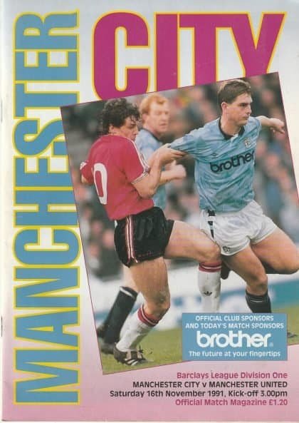 Manchester City v Manchester United 16-Nov-1991