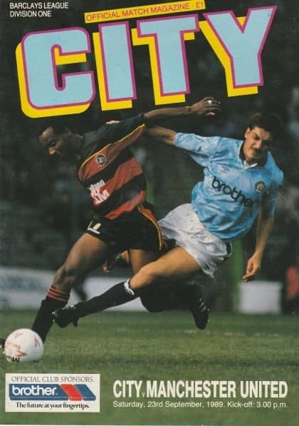 Manchester City v Manchester United 23-Sep-1989