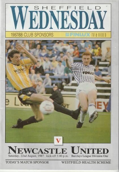 Sheffield Wednesday v Newcastle United 22-Aug-1987